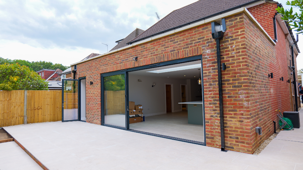 Flat roof extension in woking