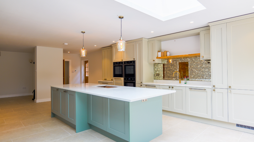 Woking home extension with roof lantern